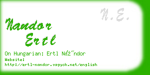 nandor ertl business card